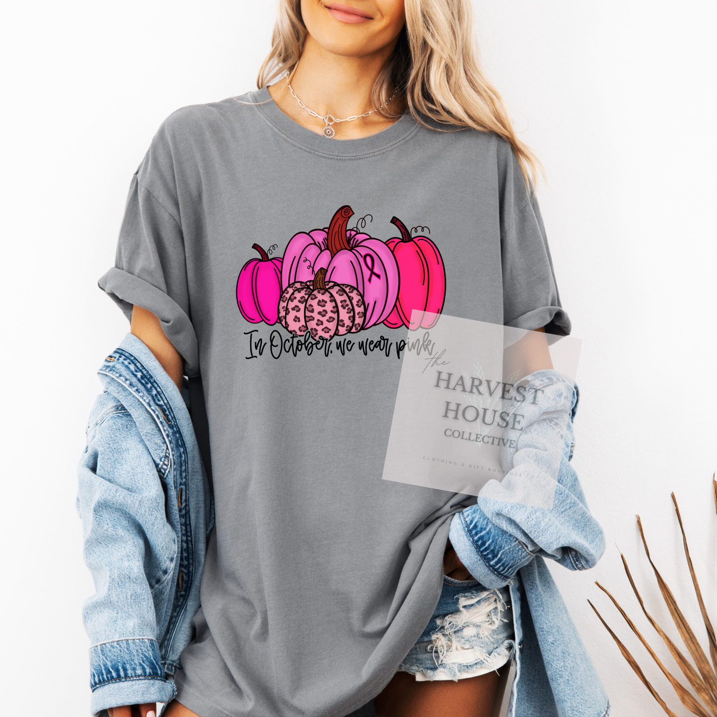 In October We Wear Pink Comfort Color Tee