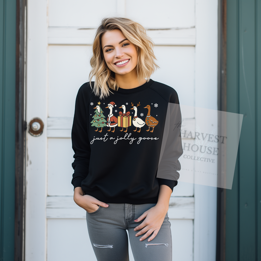 Jolly Goose White Writing Sweatshirt