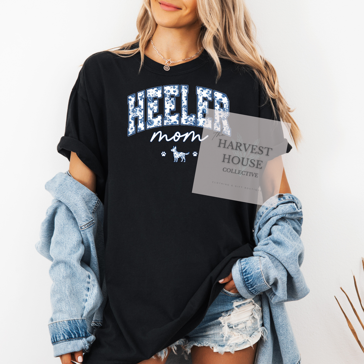 Floral Heeler Mom Shirt