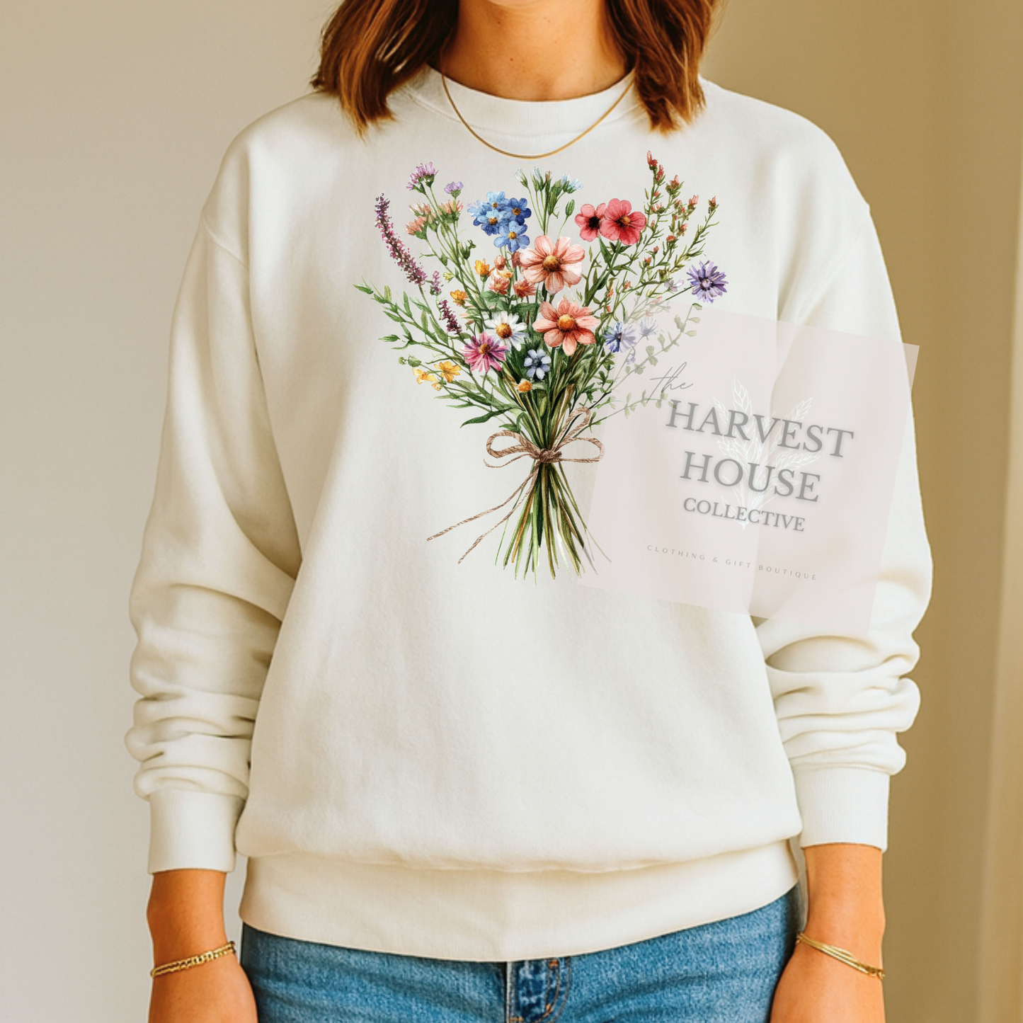 Floral Bouquet Comfort Color Crewneck