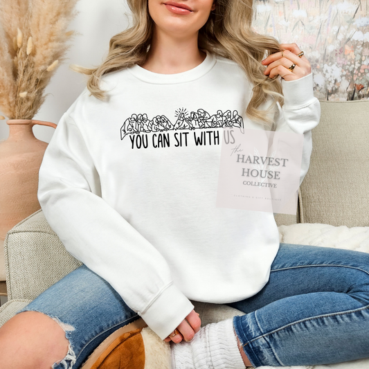 You Can Sit With Us Comfort Color Crewneck