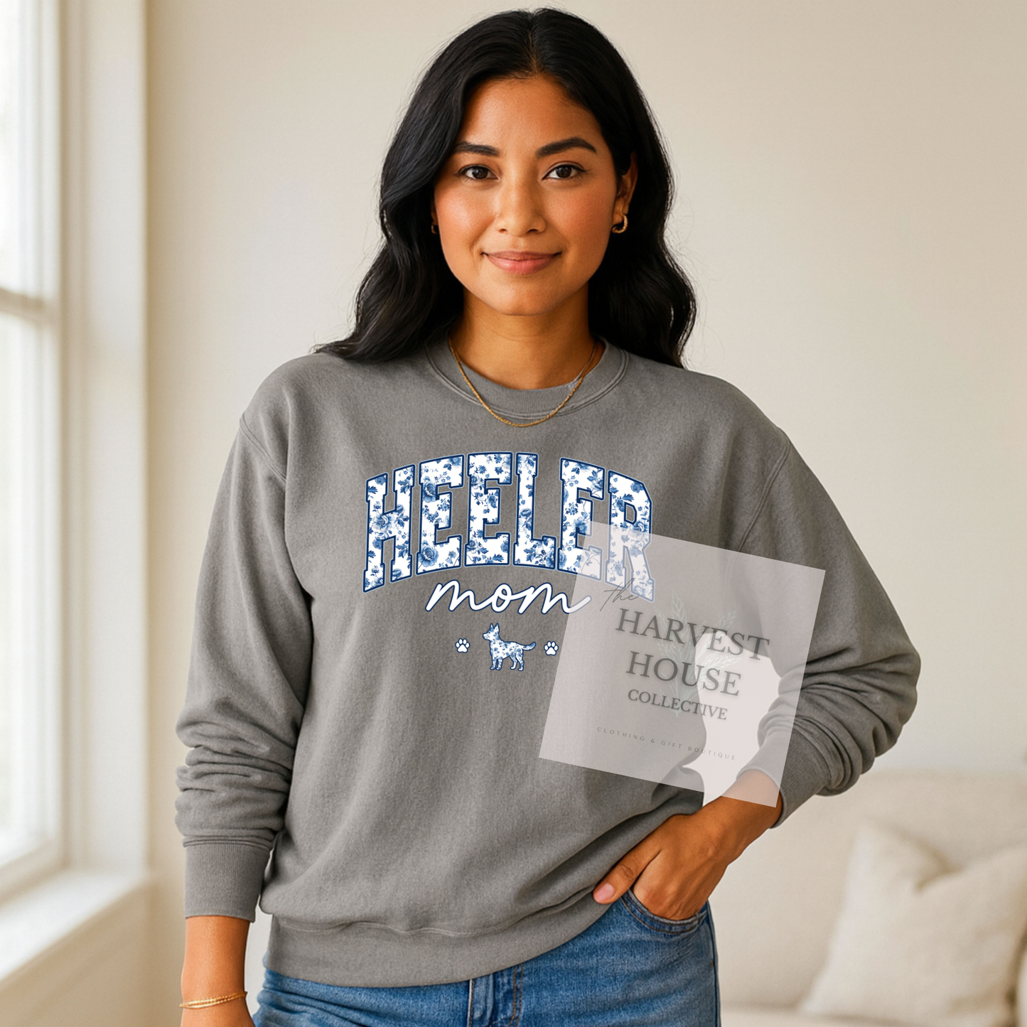 Floral Heeler Mom Shirt
