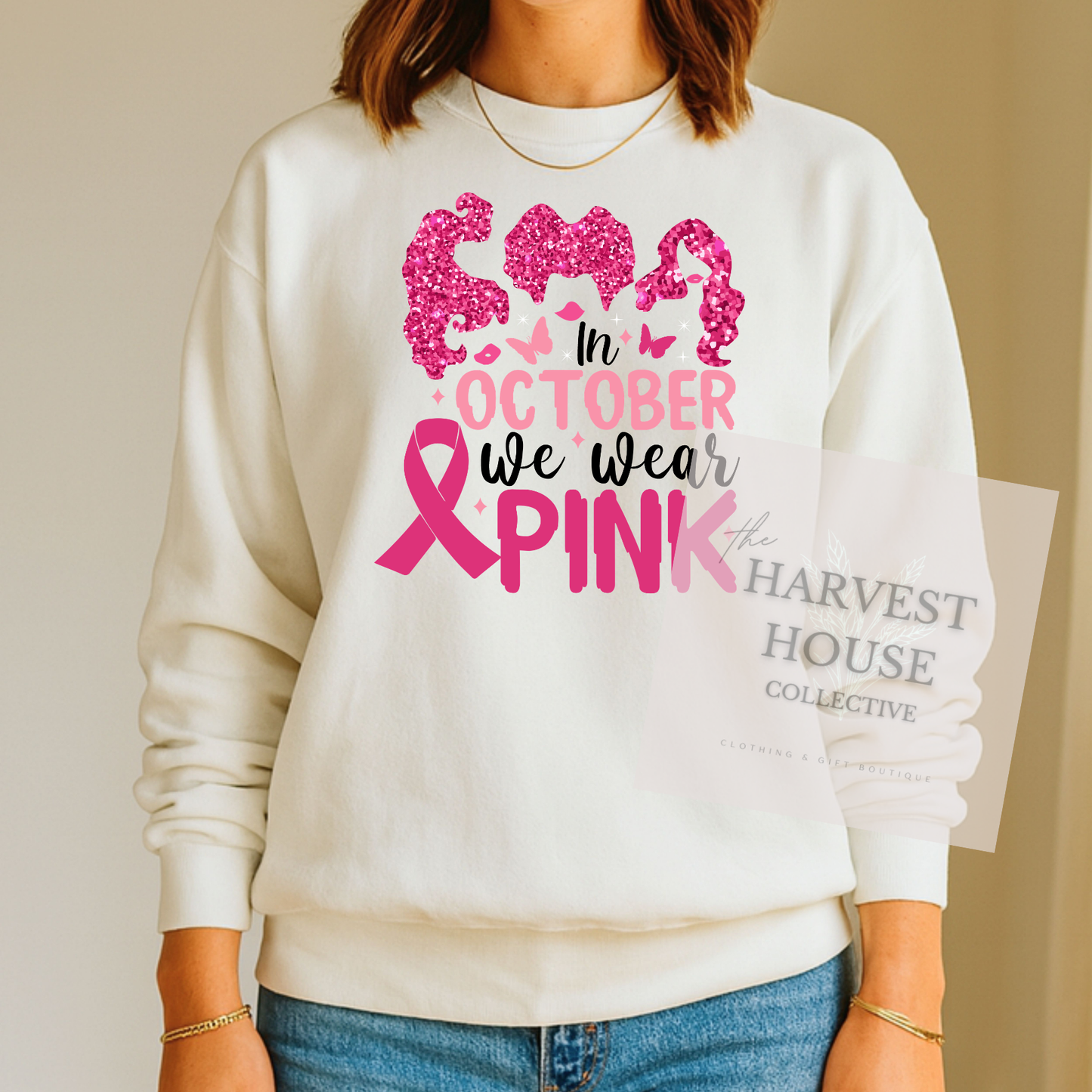We Wear Pink Comfort Color Crewneck