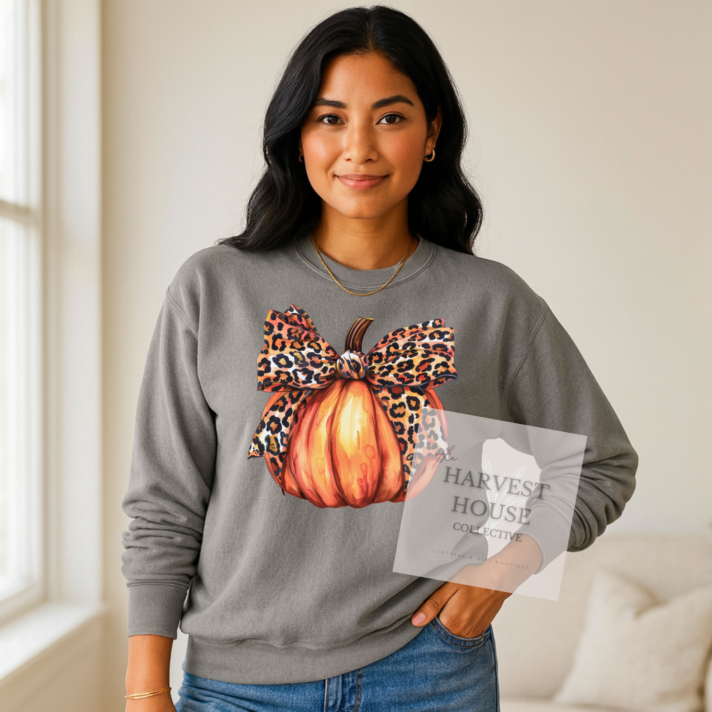Leopard Pumpkin Crewneck