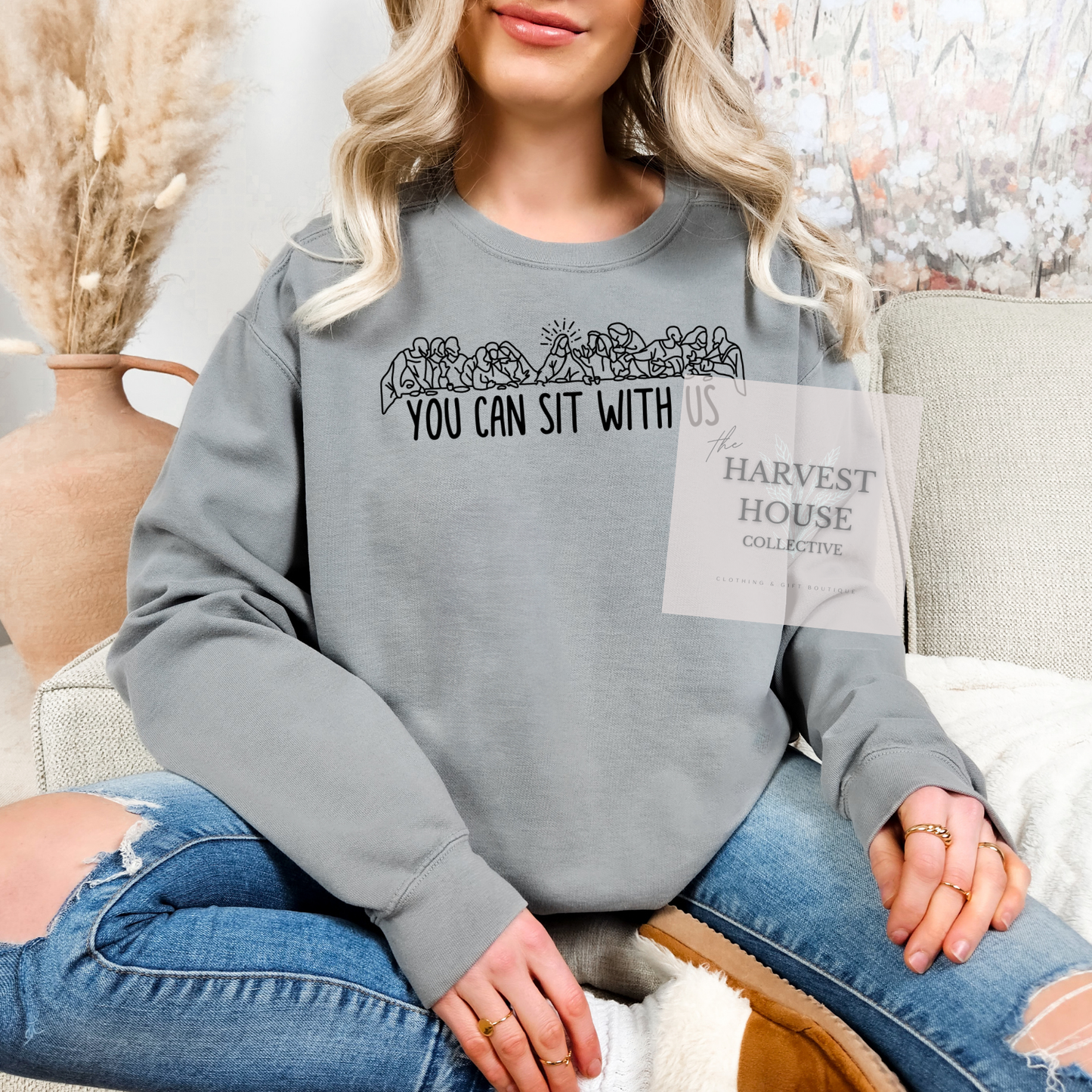 You Can Sit With Us Comfort Color Crewneck