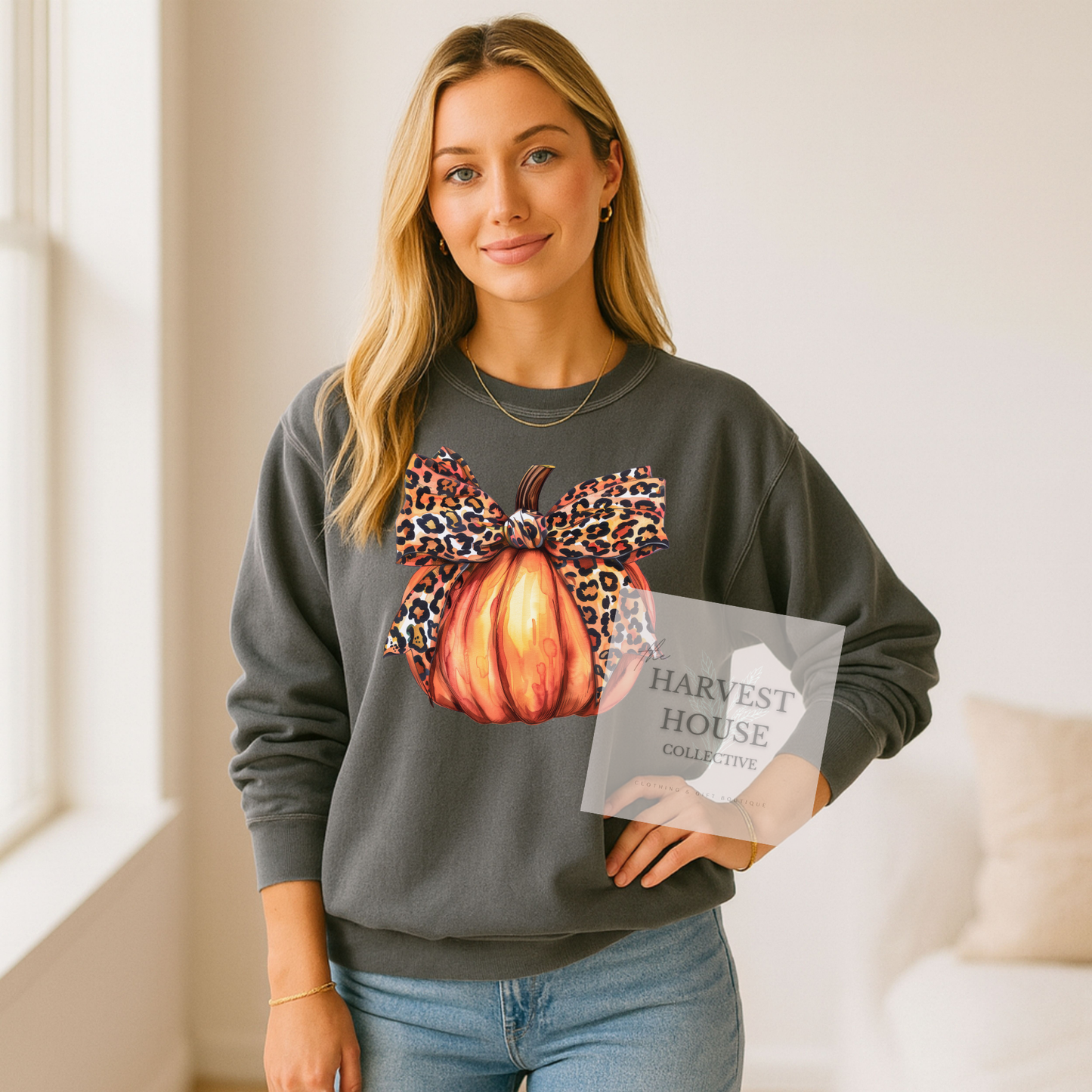 Leopard Pumpkin Crewneck