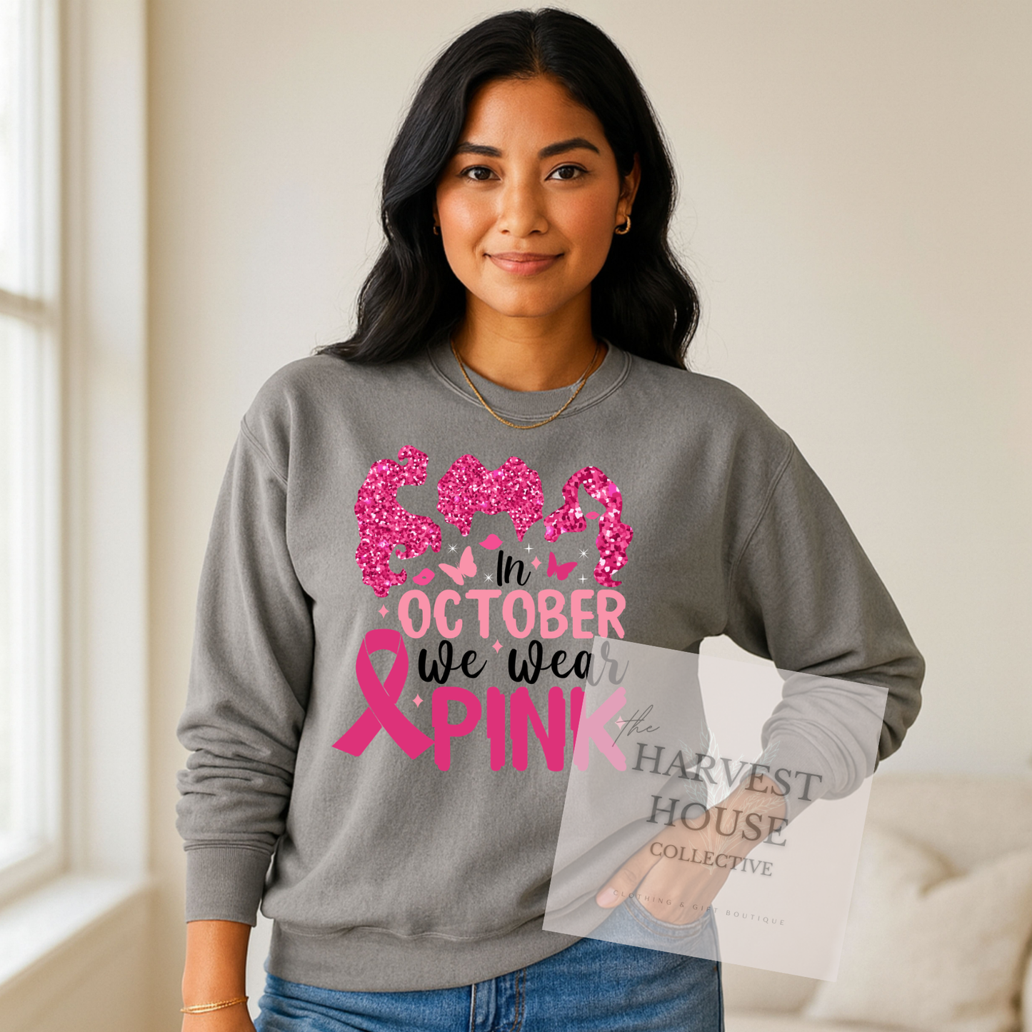 We Wear Pink Comfort Color Crewneck