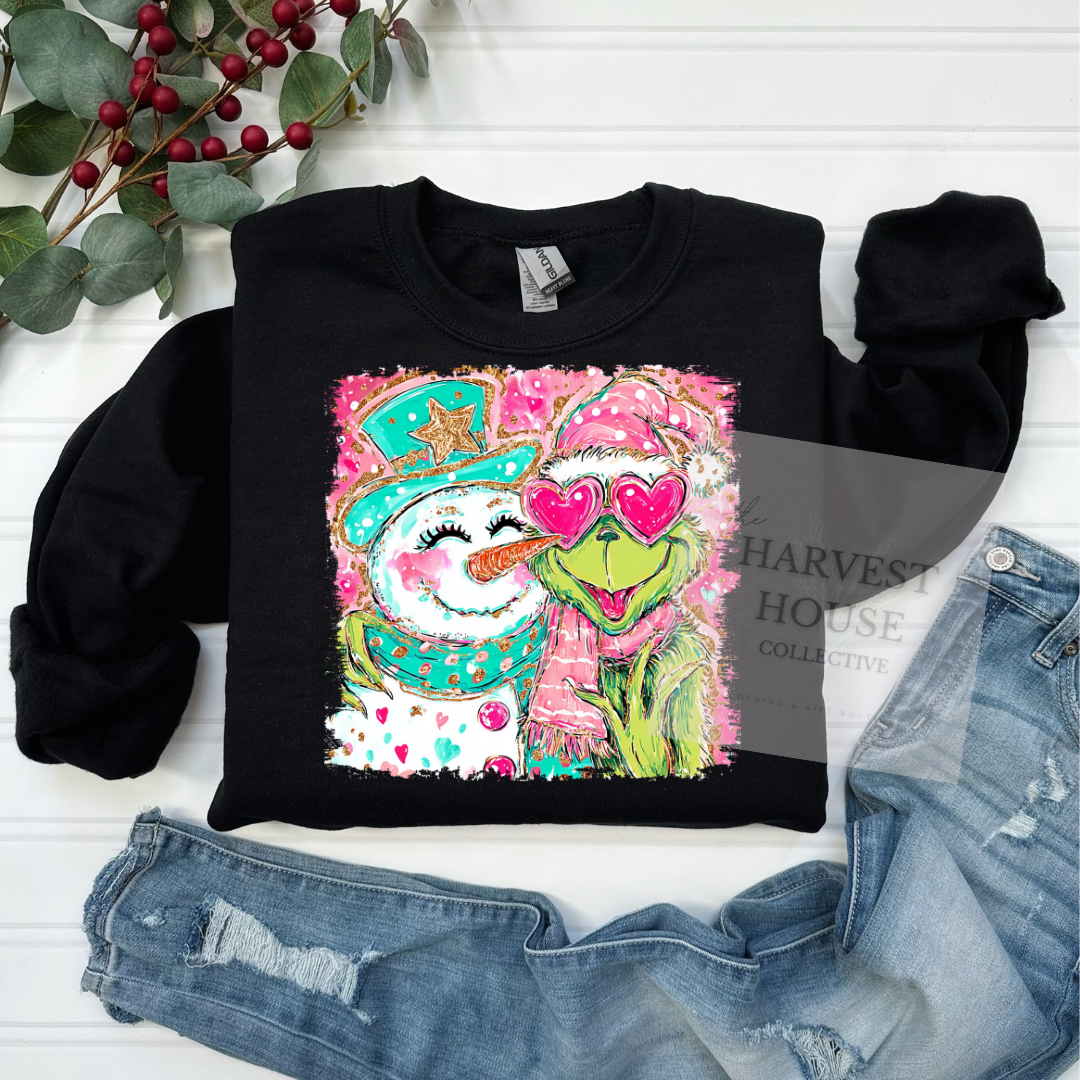 Neon Snowman Sweatshirt
