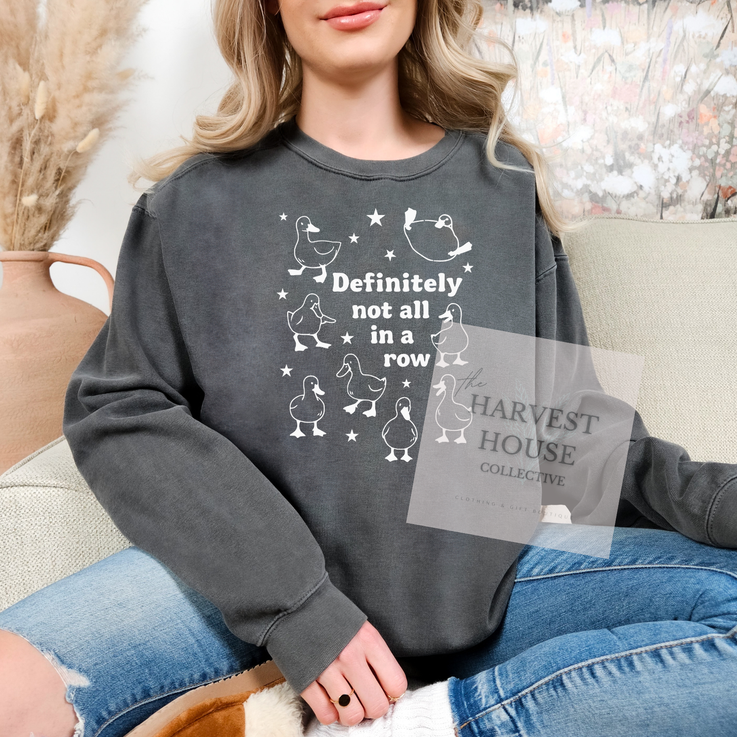 Ducks In A Row Comfort Color Crewneck