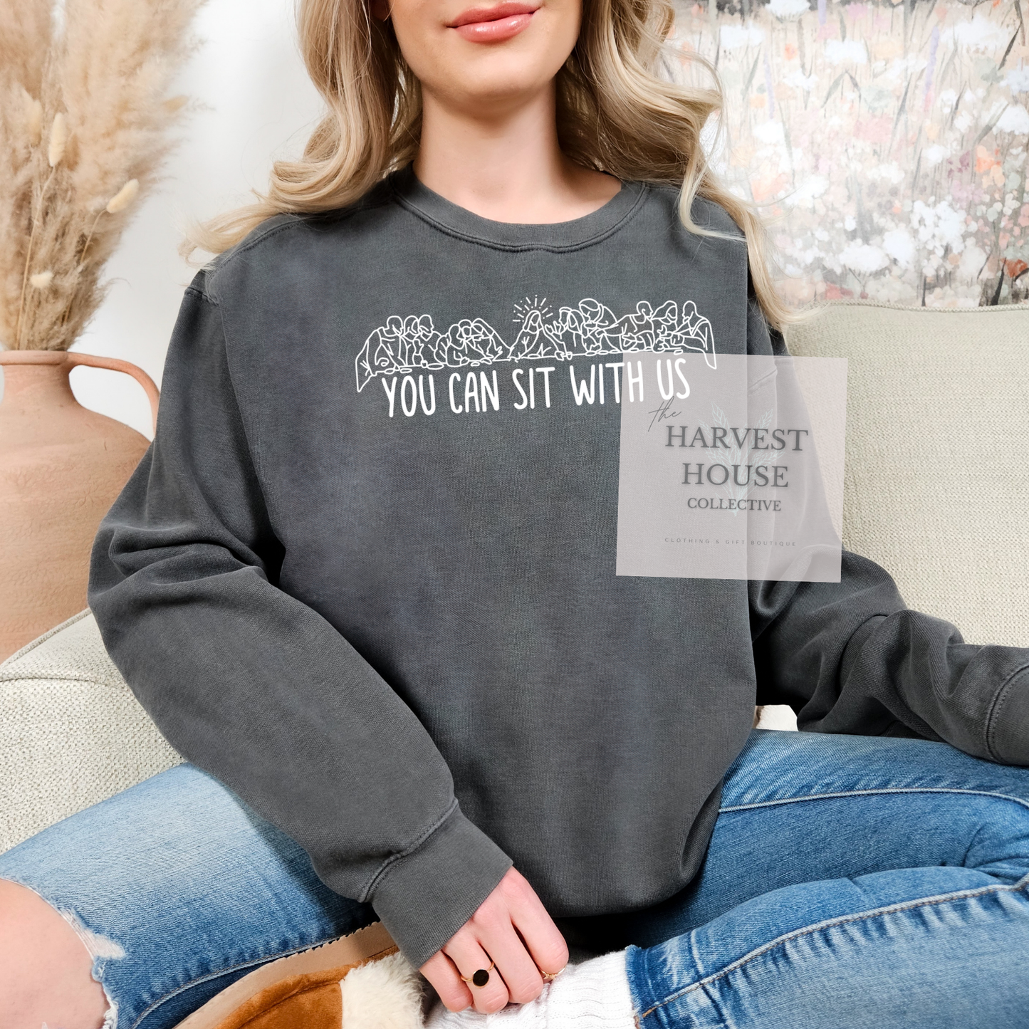 You Can Sit With Us Comfort Color Crewneck