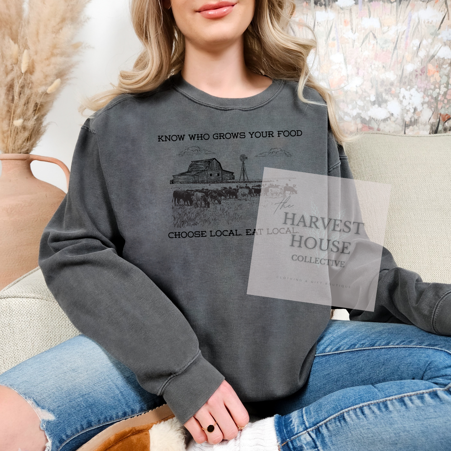 Know Who Grows Your Food Comfort Color Crewneck