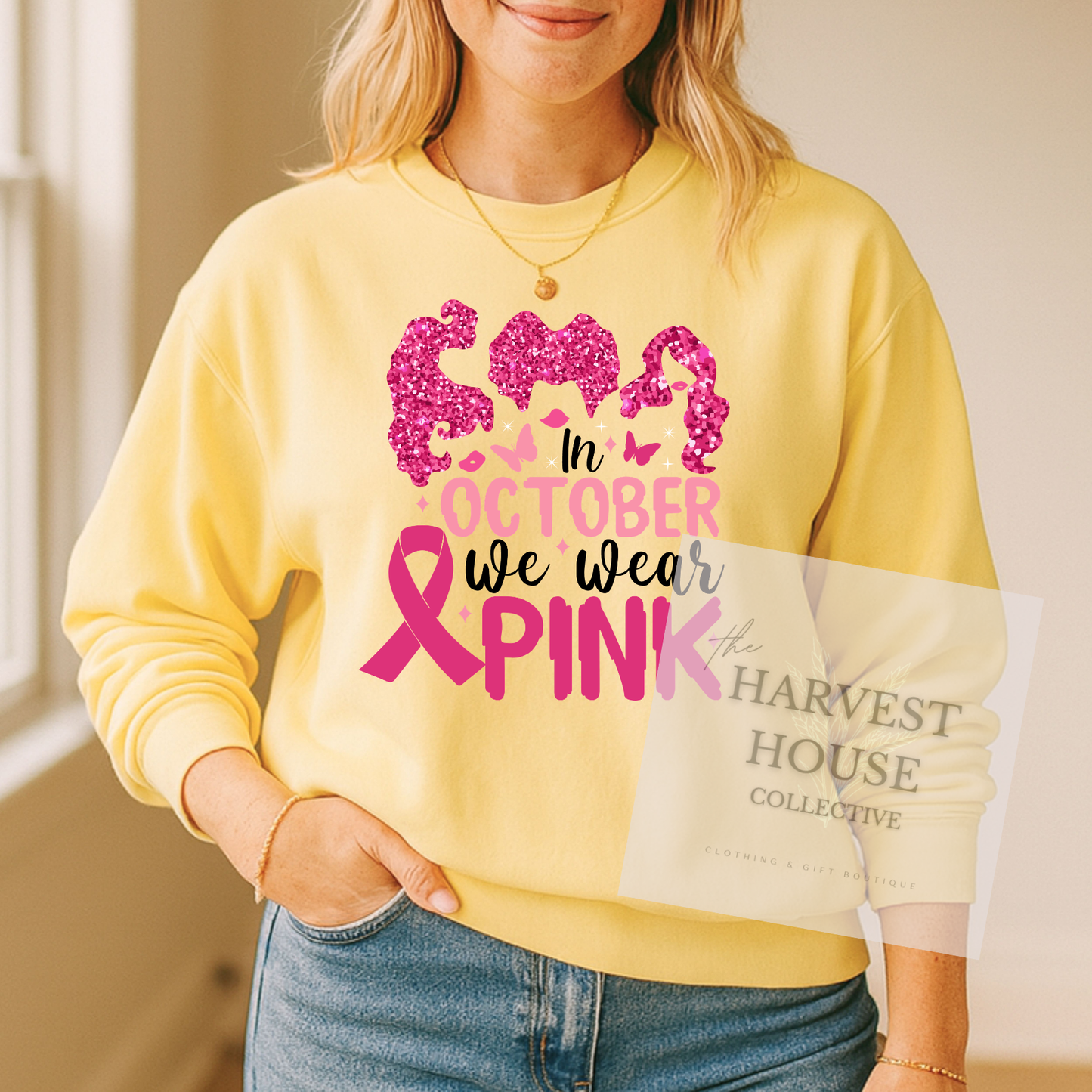 We Wear Pink Comfort Color Crewneck