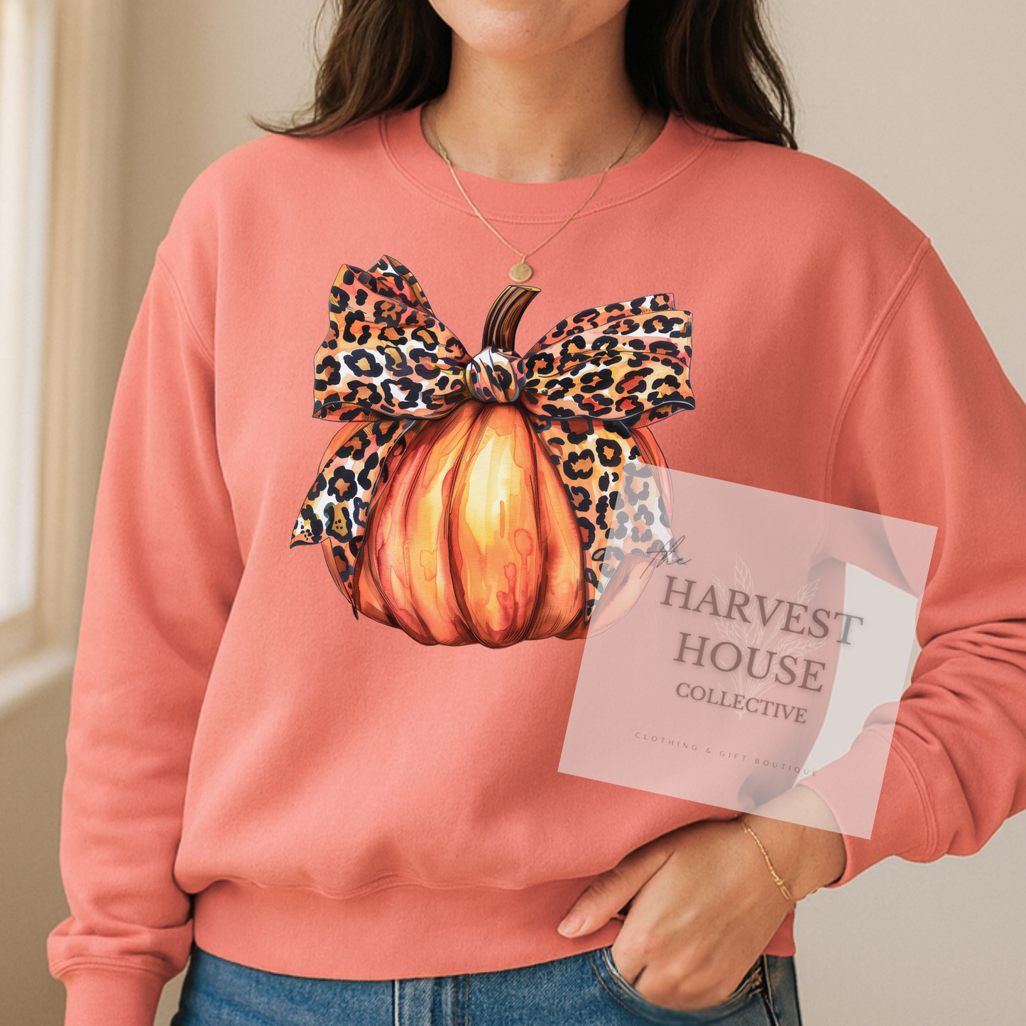 Leopard Pumpkin Crewneck