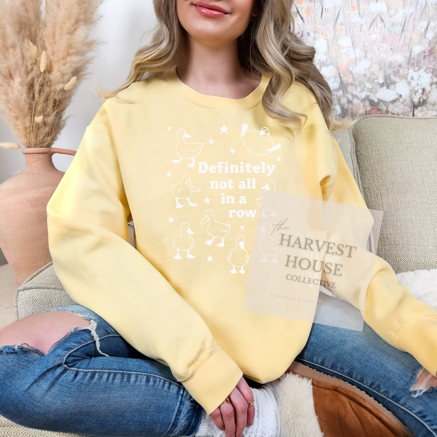 Ducks In A Row Comfort Color Crewneck