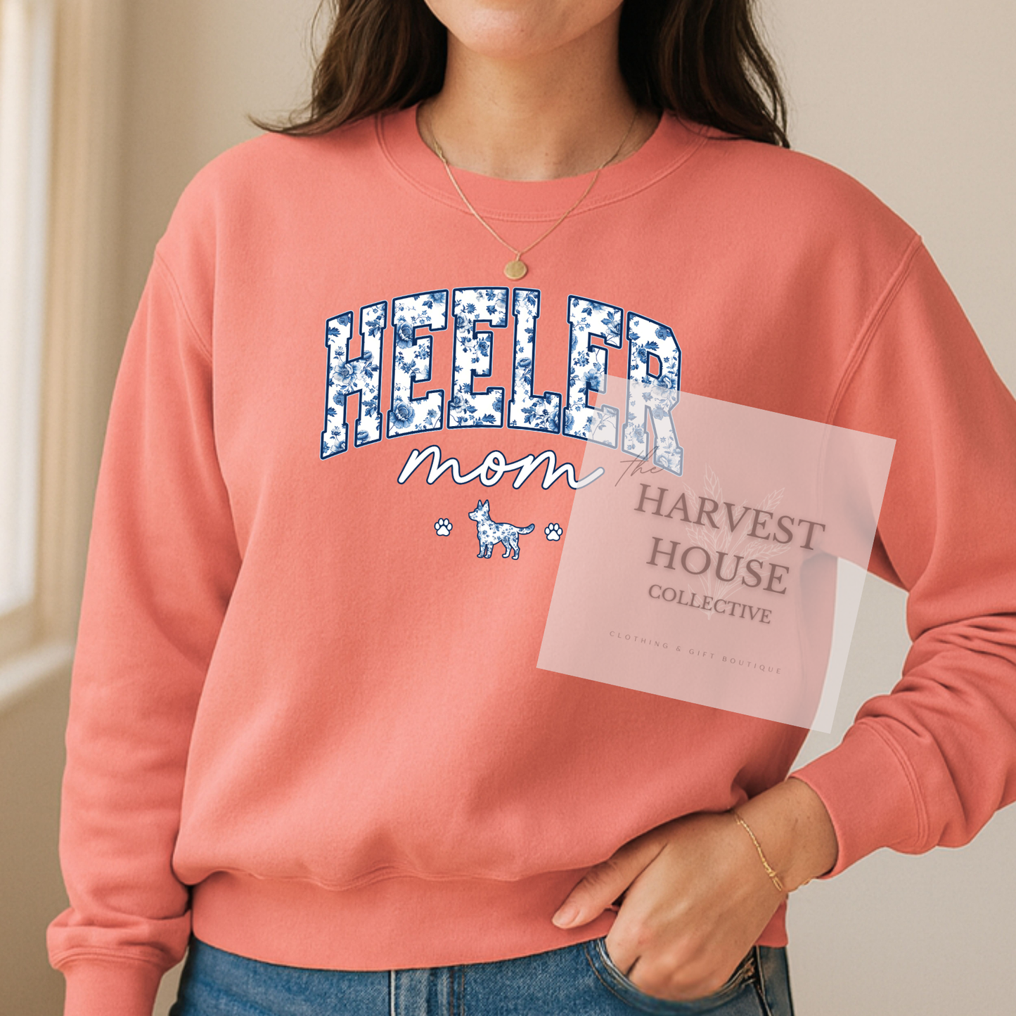 Floral Heeler Mom Shirt