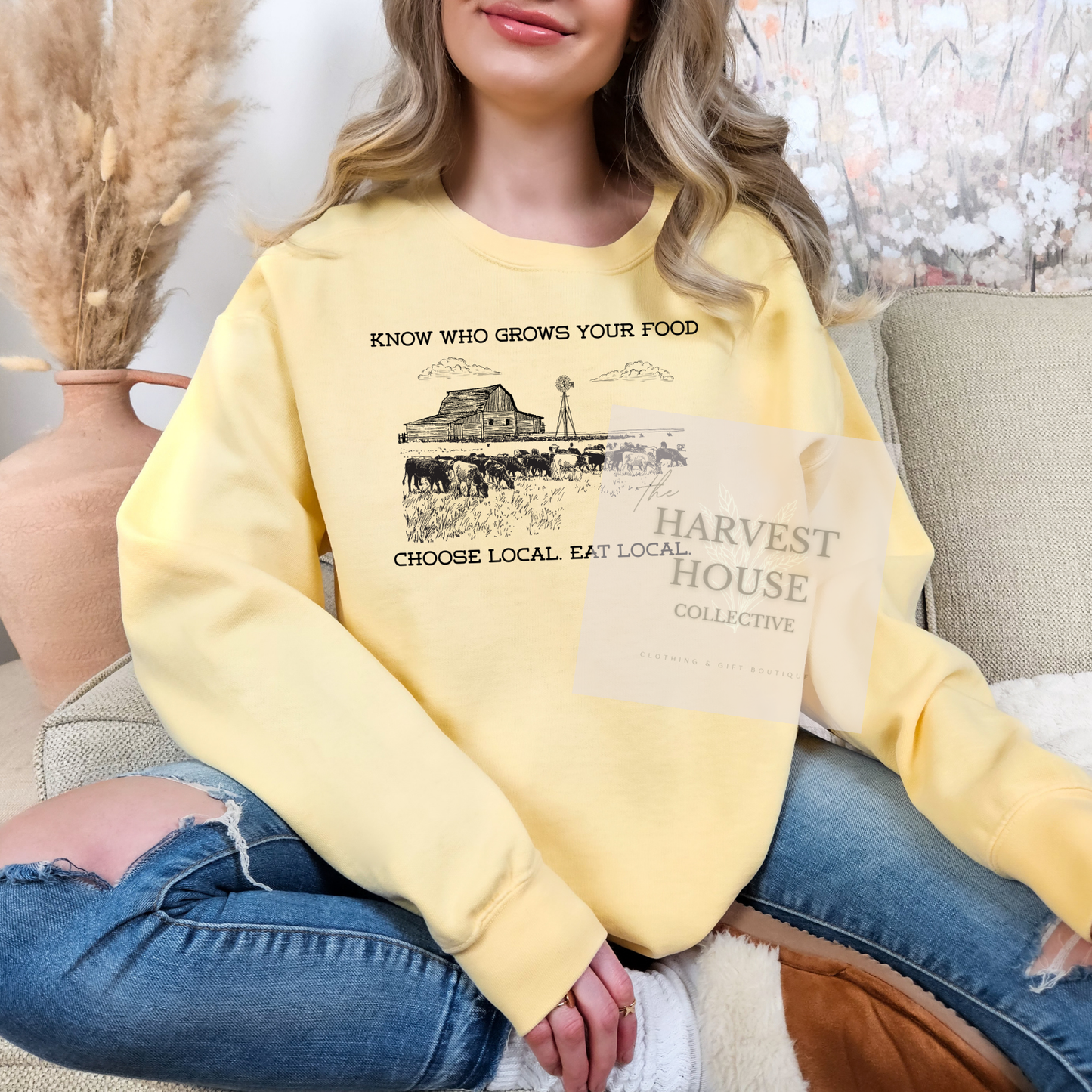 Know Who Grows Your Food Comfort Color Crewneck