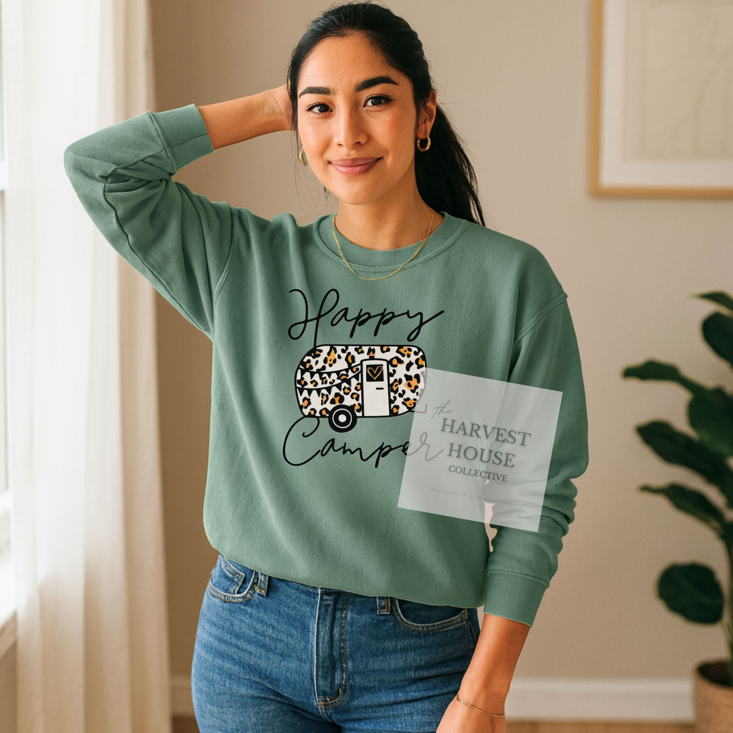Happy Camper Comfort Color Crewneck