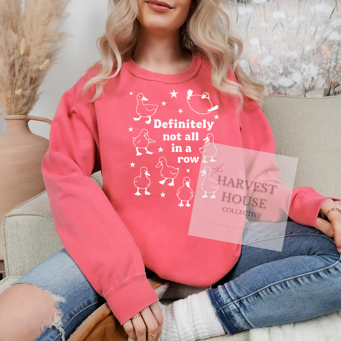 Ducks In A Row Comfort Color Crewneck