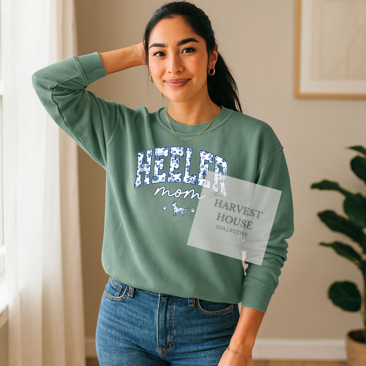 Floral Heeler Mom Shirt