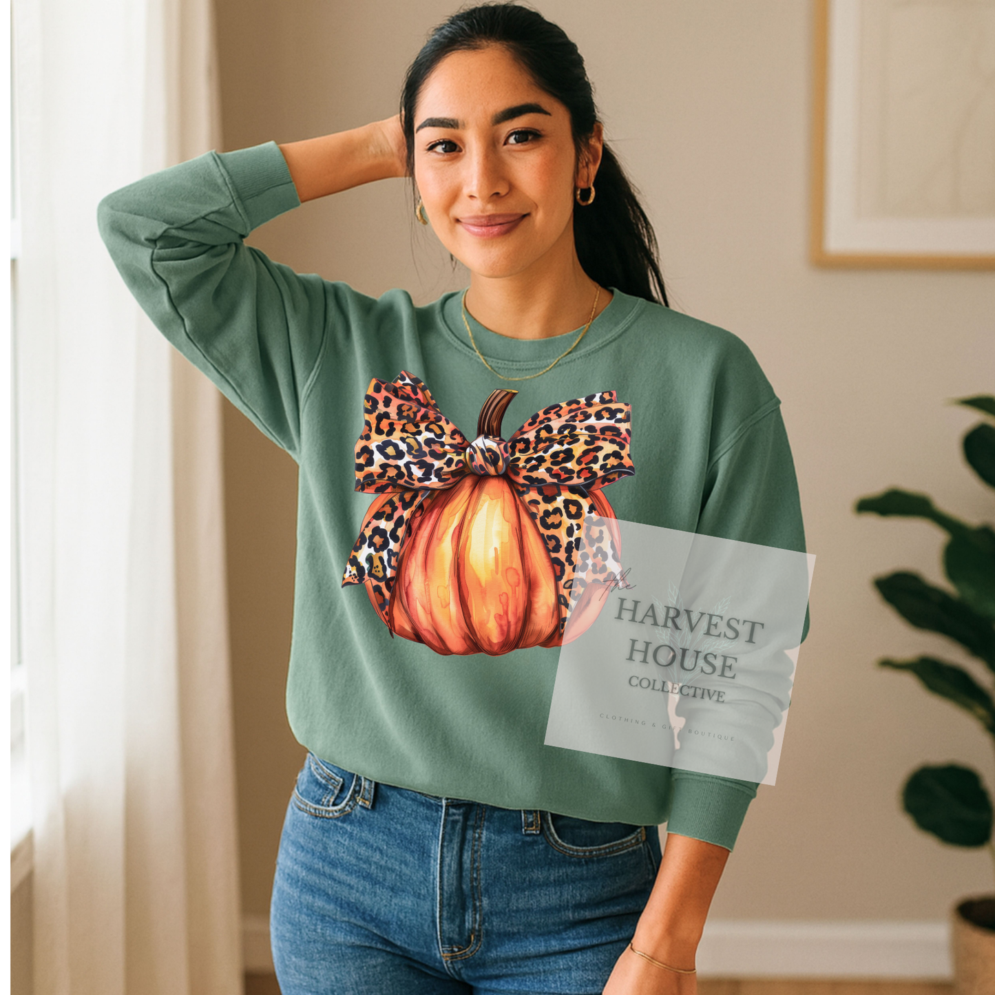 Leopard Pumpkin Crewneck