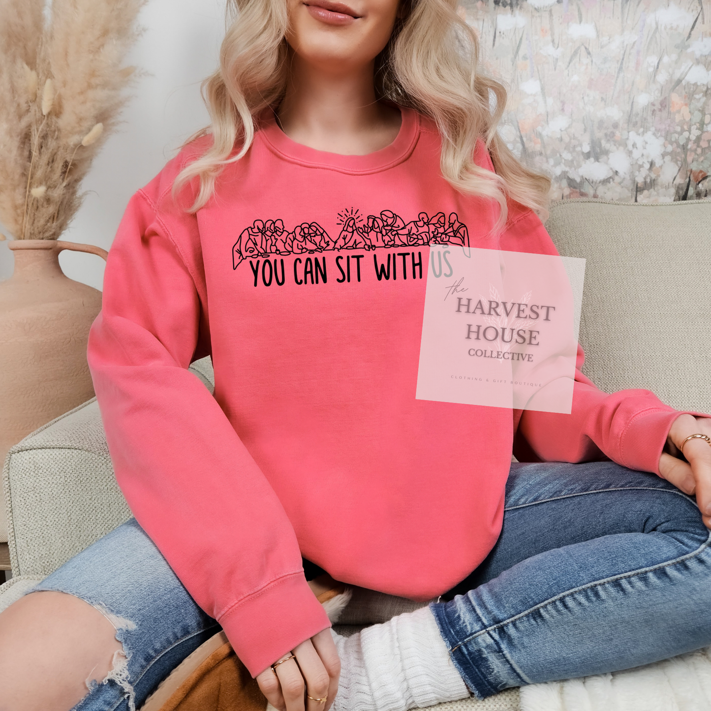 You Can Sit With Us Comfort Color Crewneck