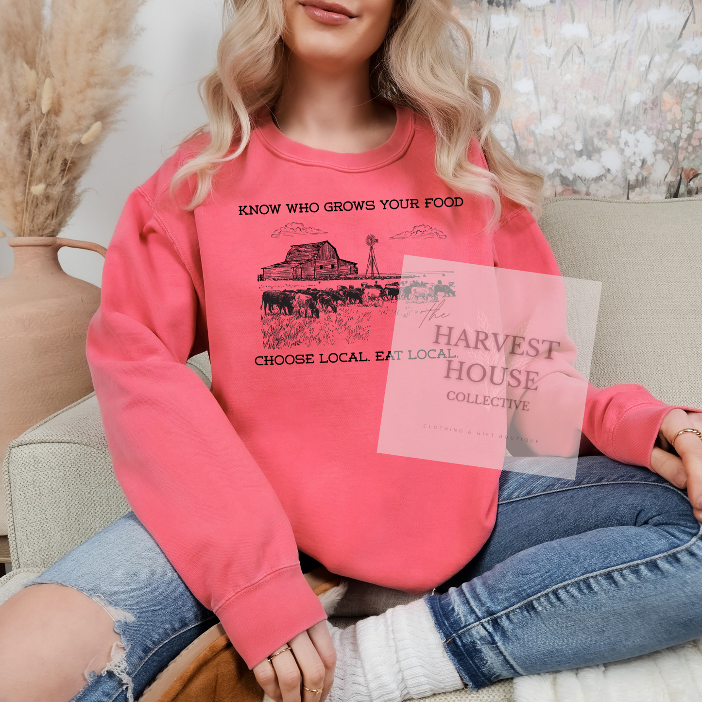 Know Who Grows Your Food Comfort Color Crewneck