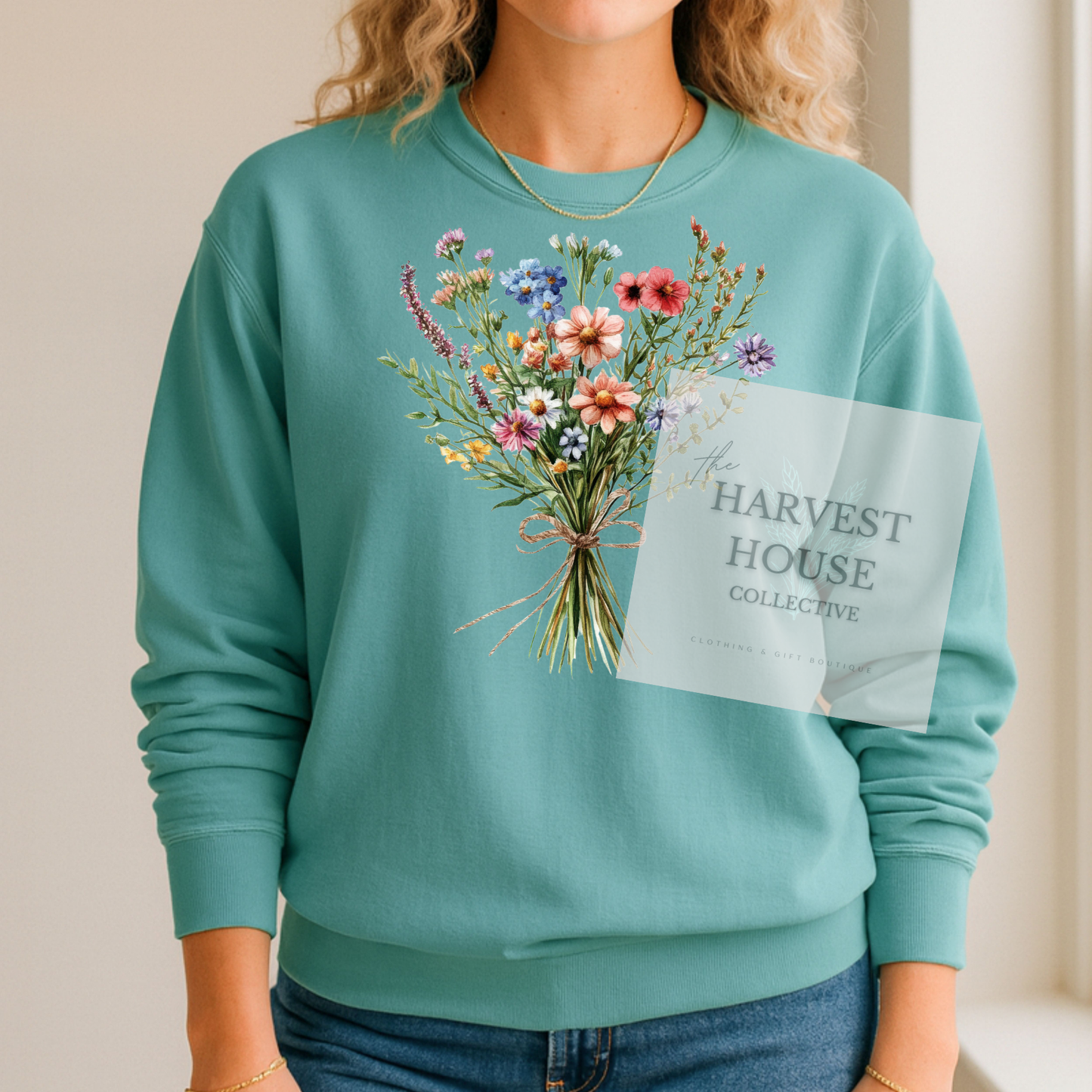 Floral Bouquet Comfort Color Crewneck