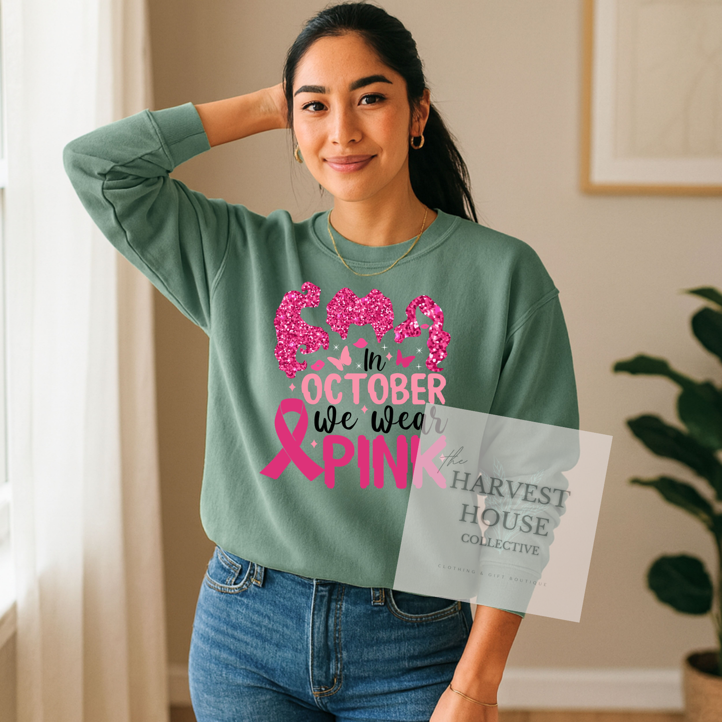 We Wear Pink Comfort Color Crewneck