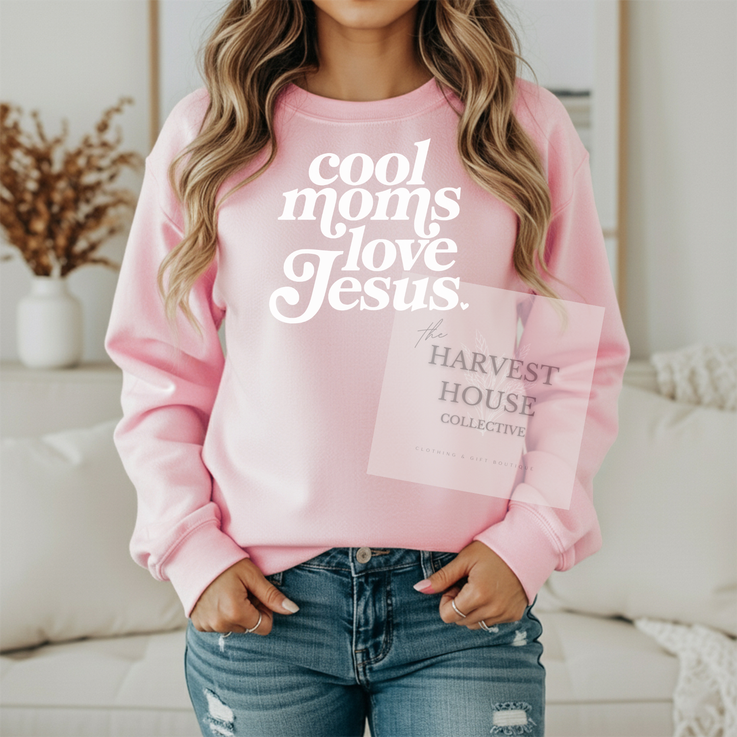 Cool Moms Love Jesus Gildan Crewneck & Hoodie