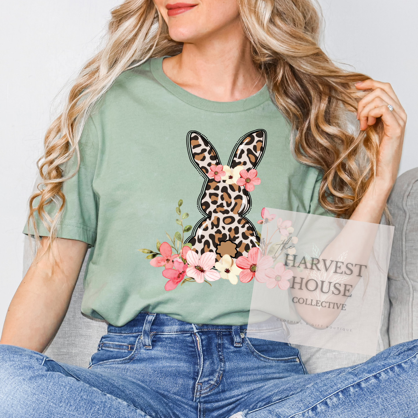Leopard Easter Bunny Tee