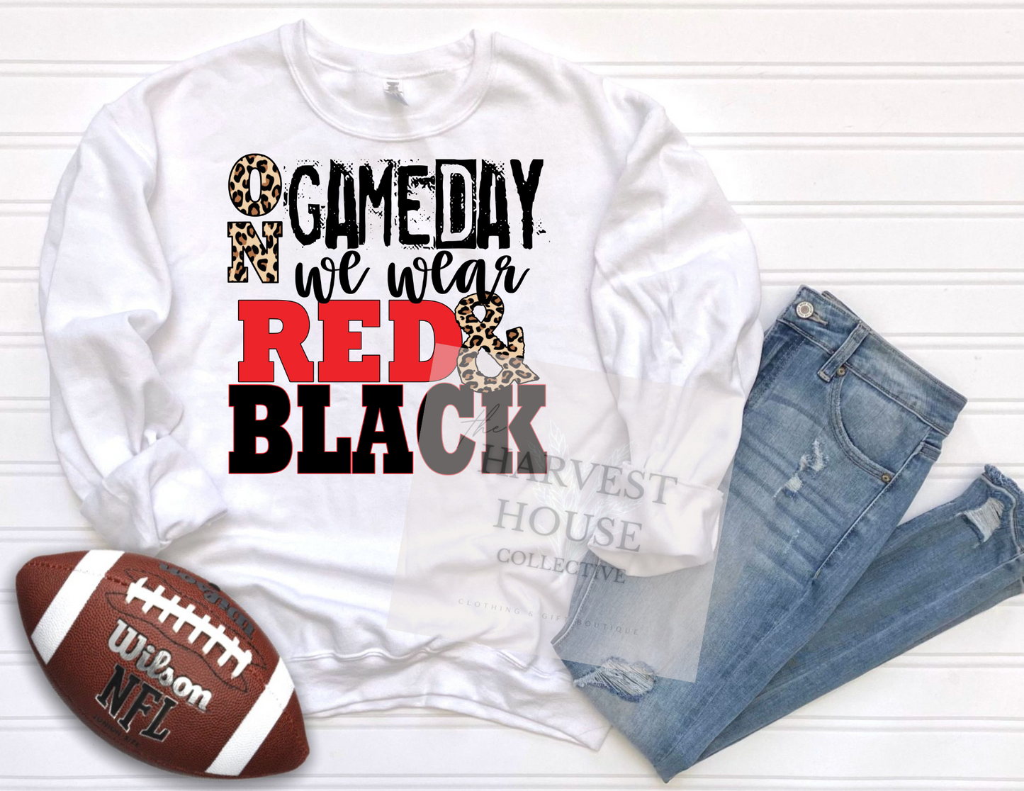 On Gameday We Wear Red And Black Shirt
