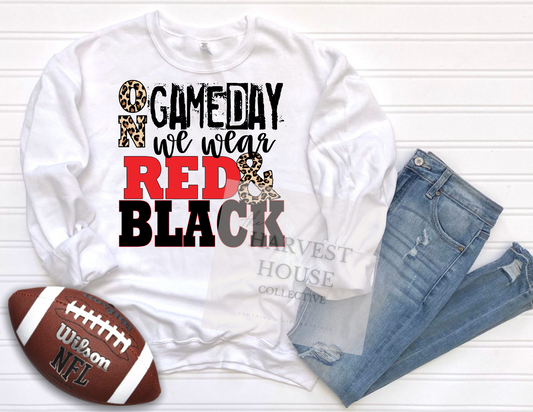 On Gameday We Wear Red And Black Shirt