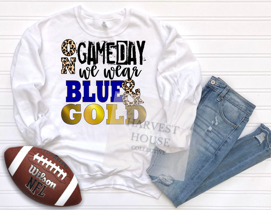 On Gameday We Wear Blue And Gold (Design 2) Shirt