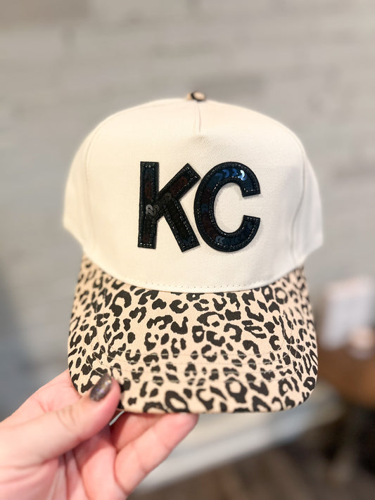 KC Sequin Leopard Trucker Hat