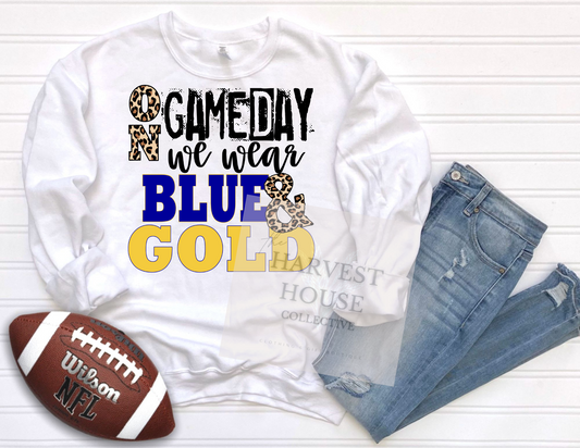 On Gameday We Wear Blue And Gold Shirt