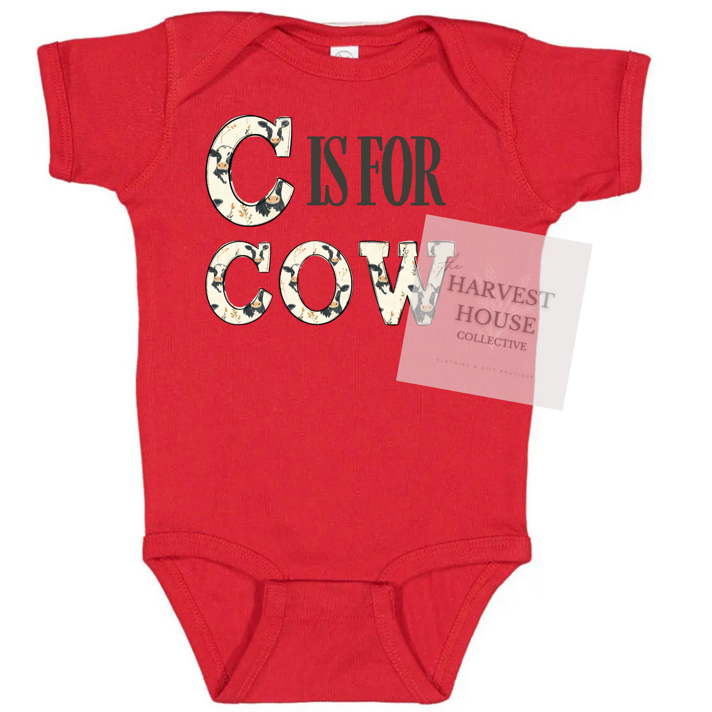 “C Is For Cow” Onesie