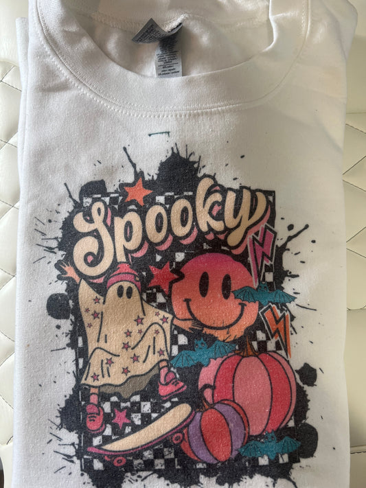 Retro Spooky Crewneck With Flaw