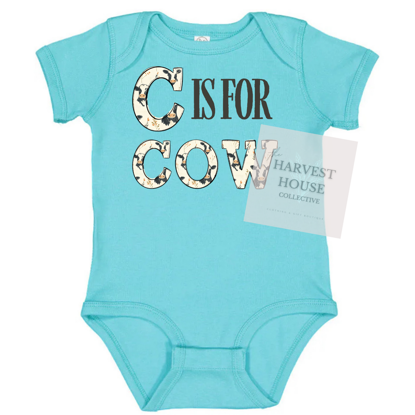 “C Is For Cow” Onesie