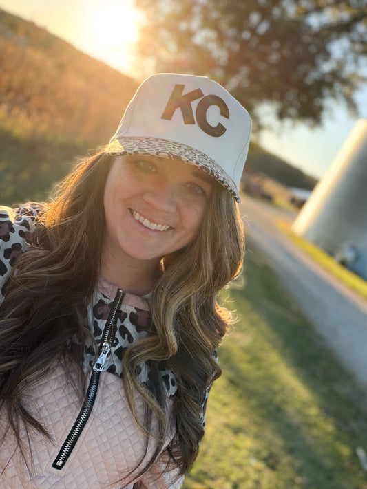 KC Sequin Leopard Trucker Hat