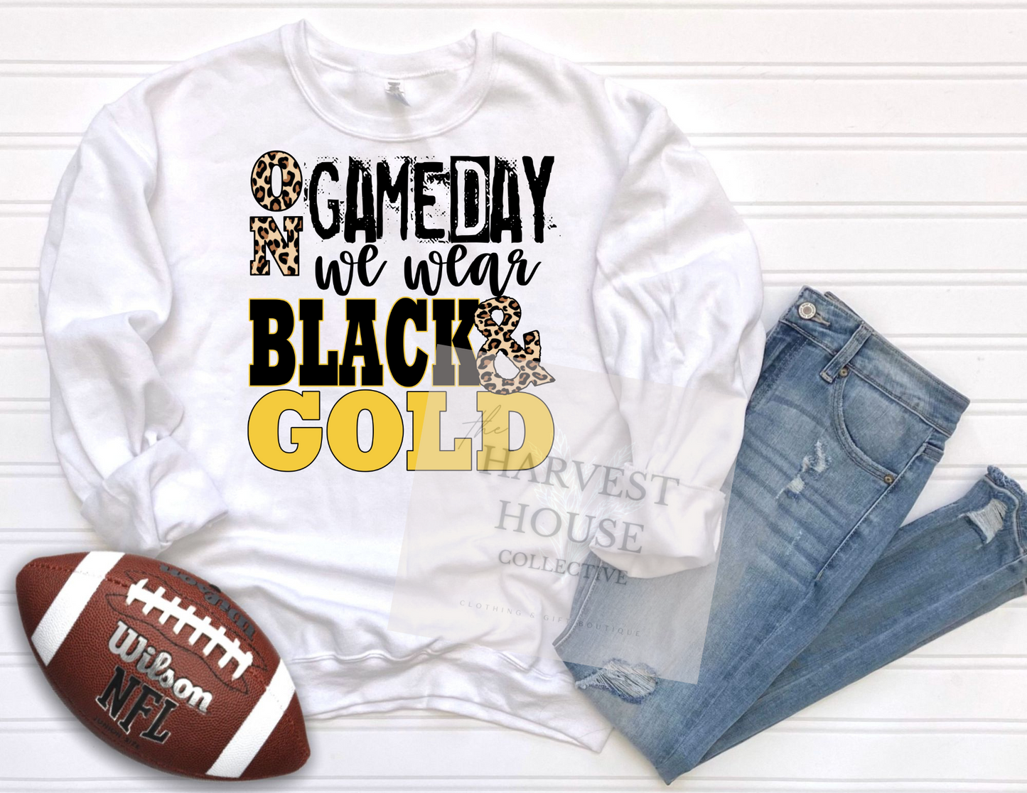On Gameday We Wear Black And Gold Shirt