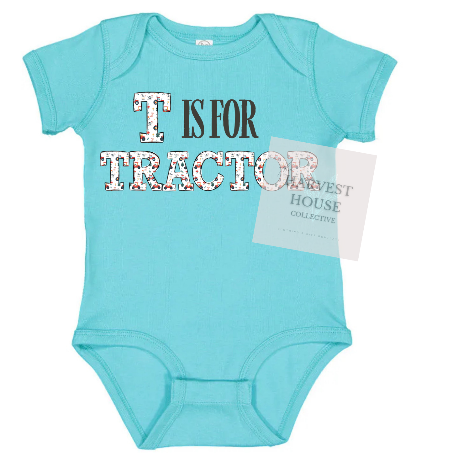 “T Is For Tractor” Onesie