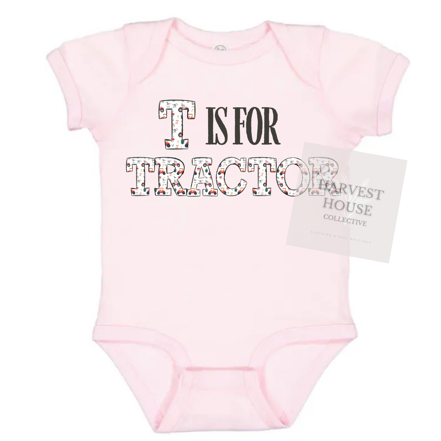 “T Is For Tractor” Onesie