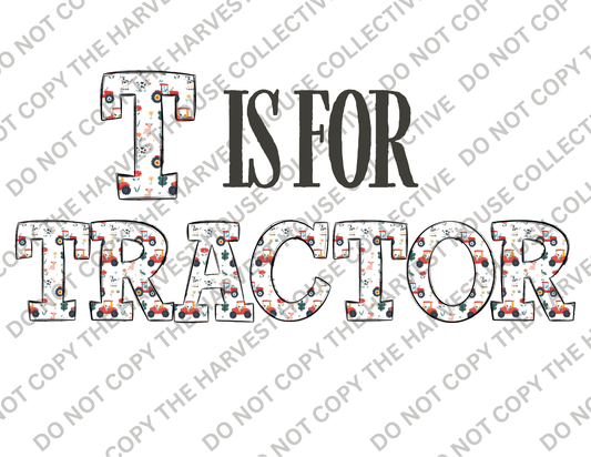 “T Is For Tractor” Onesie