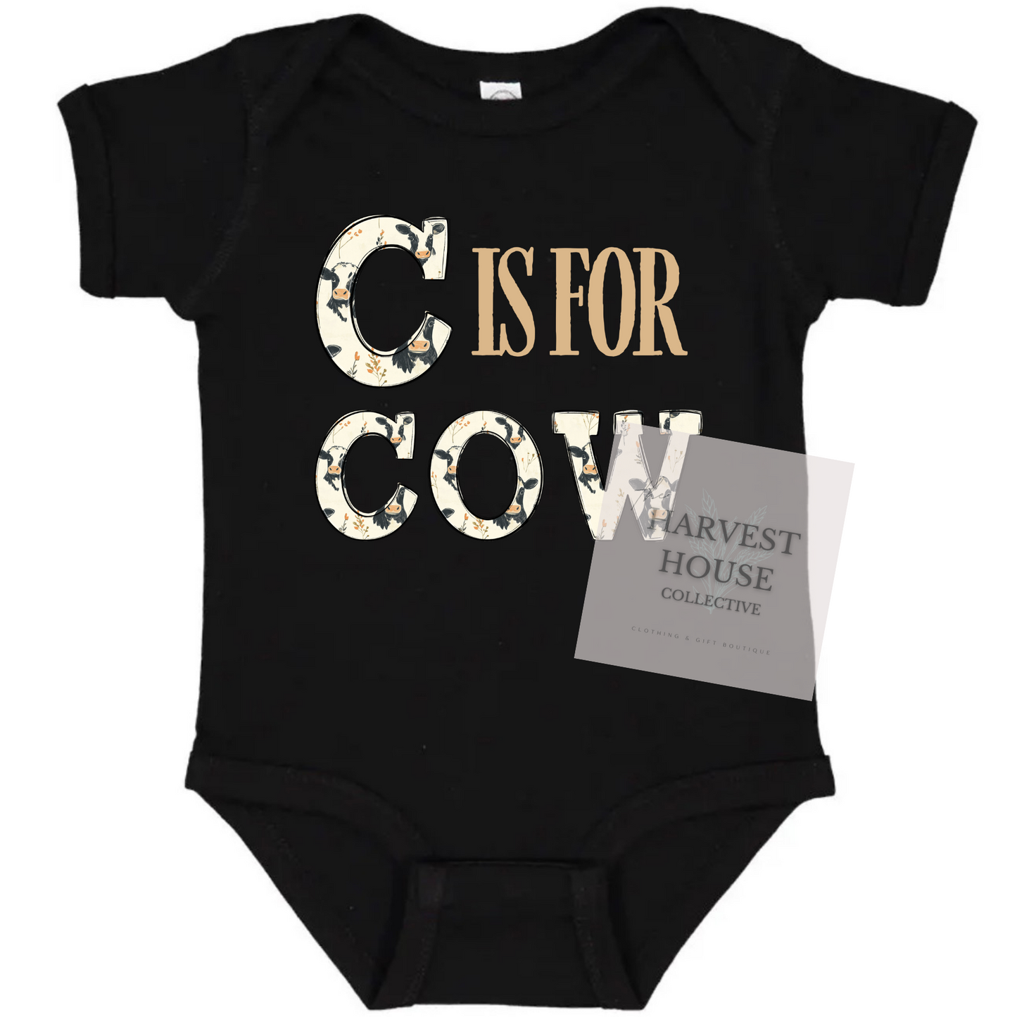 “C Is For Cow” Onesie