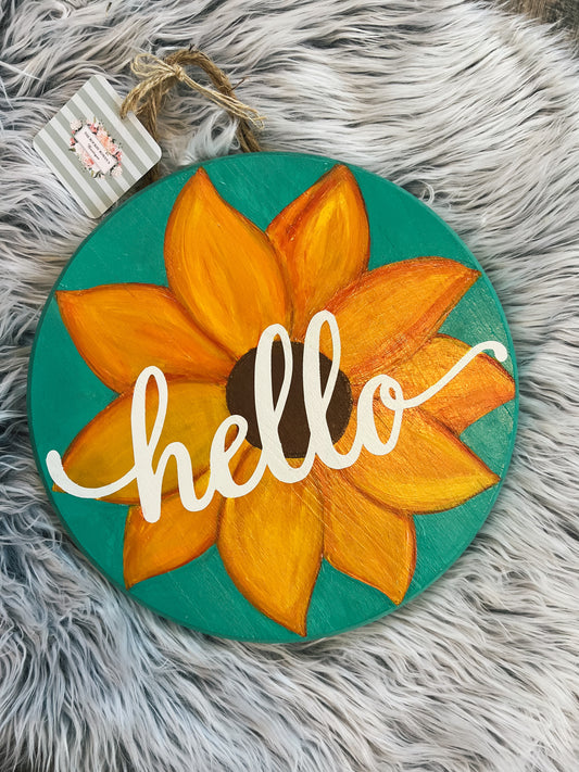 Sunflower Door Round