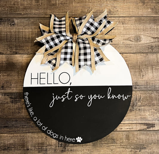 “Hello, just so you know” Door Round