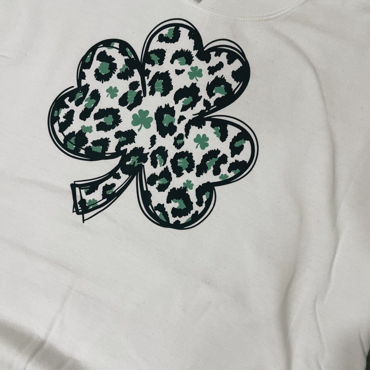Leopard Shamrock Crewneck