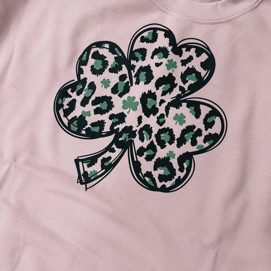 Leopard Shamrock Crewneck