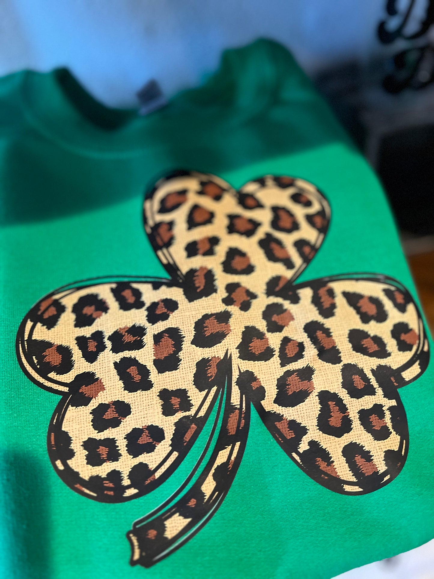 Cheetah Shamrock Crewneck