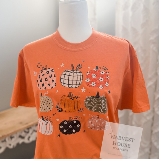 Boho Pumpkins Comfort Color Tee